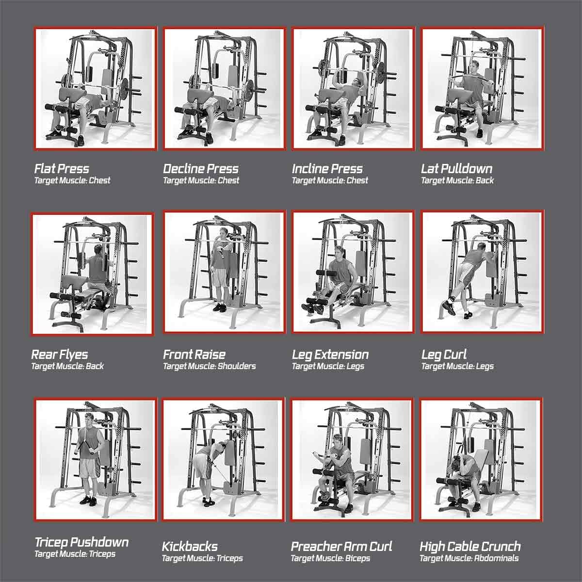 Marcy SM4000 Deluxe Smith Machine Gimnasio Completo en casa con Banco de Grado Comercial